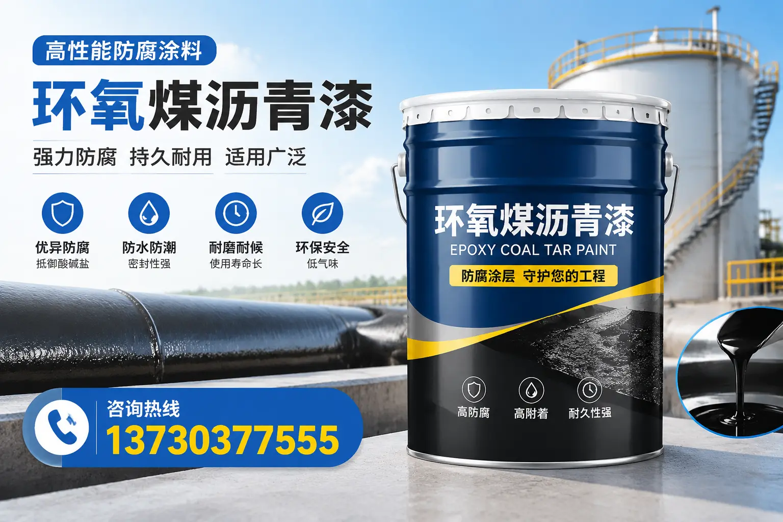 环氧煤沥青漆的耐久性分析,适合枣庄的使用场景